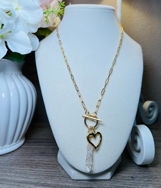 Heart & Quartz Necklace